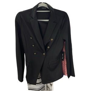 Doe & Rae Medium black button‎ down blazer Casual Business Office Contemporary